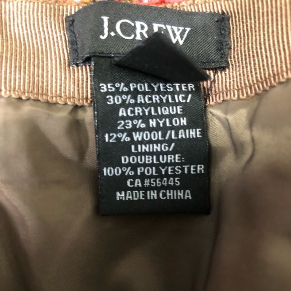 J Crew No. 2 Pencil Skirt Orange Brown Tweed Size 4 - Picture 8 of 11